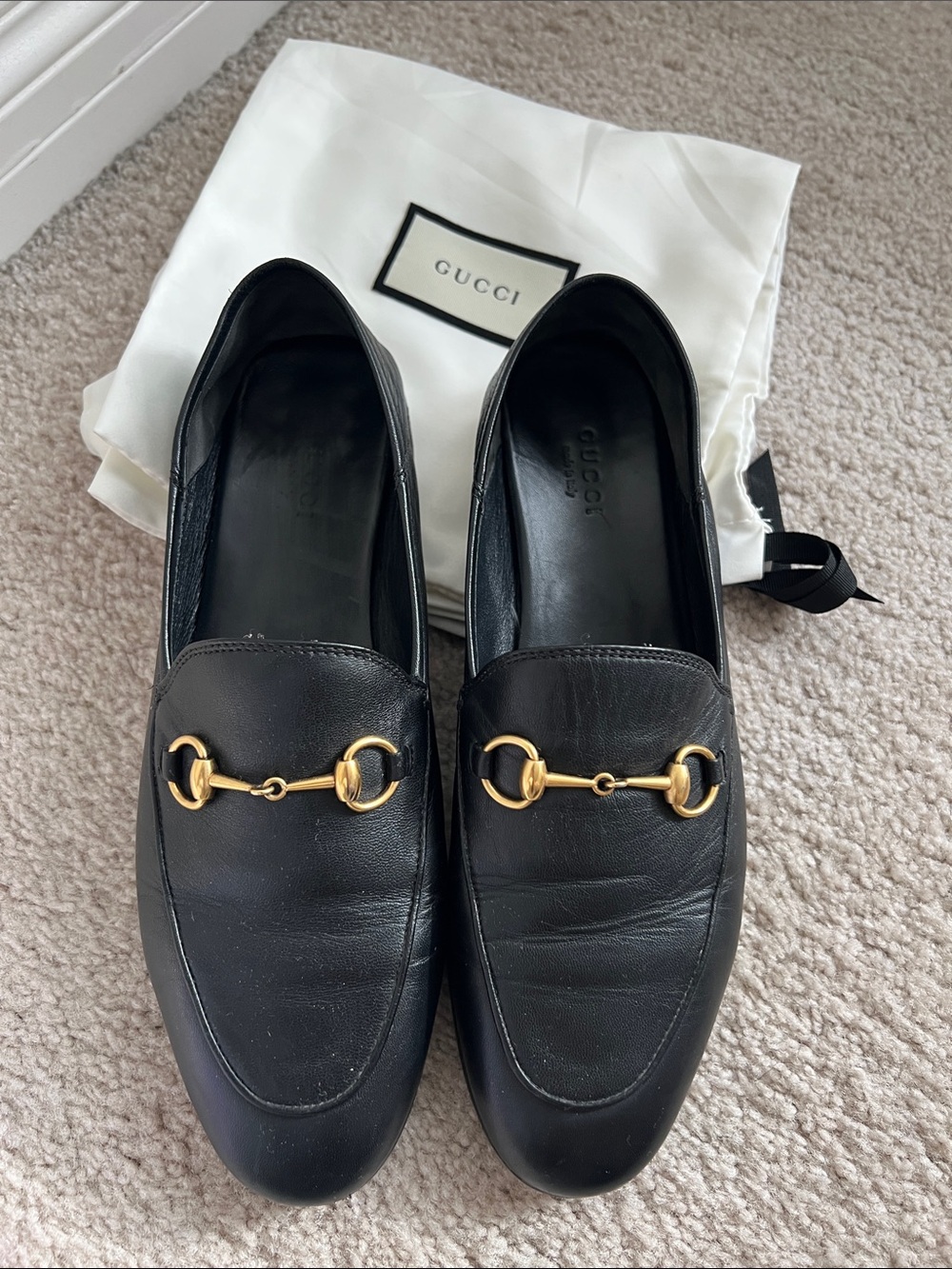 Gucci Brixton Leather Loafers women 38.5